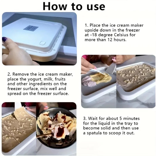 Ice cream machine with rolling ice maker