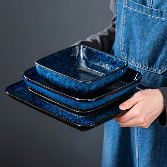 16 Pieces Kitchen Dinnerware Ceramic Crockery Set for 4 Person