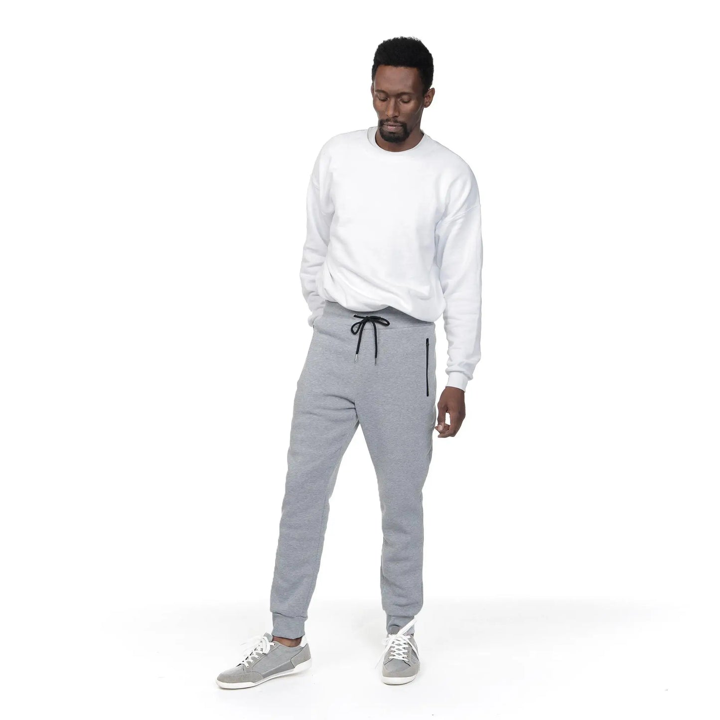 3 PACK: Men's Fleece Lined Slim Fit Jogger Sweatpants, Zipper Pockets, S-3XL