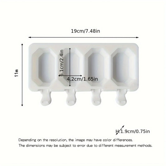 2-Piece Silicone Ice Cube & Popsicle Mold Set - 8.35X4.8"