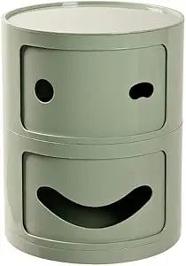Double Tier Smile Face Storage Side Table