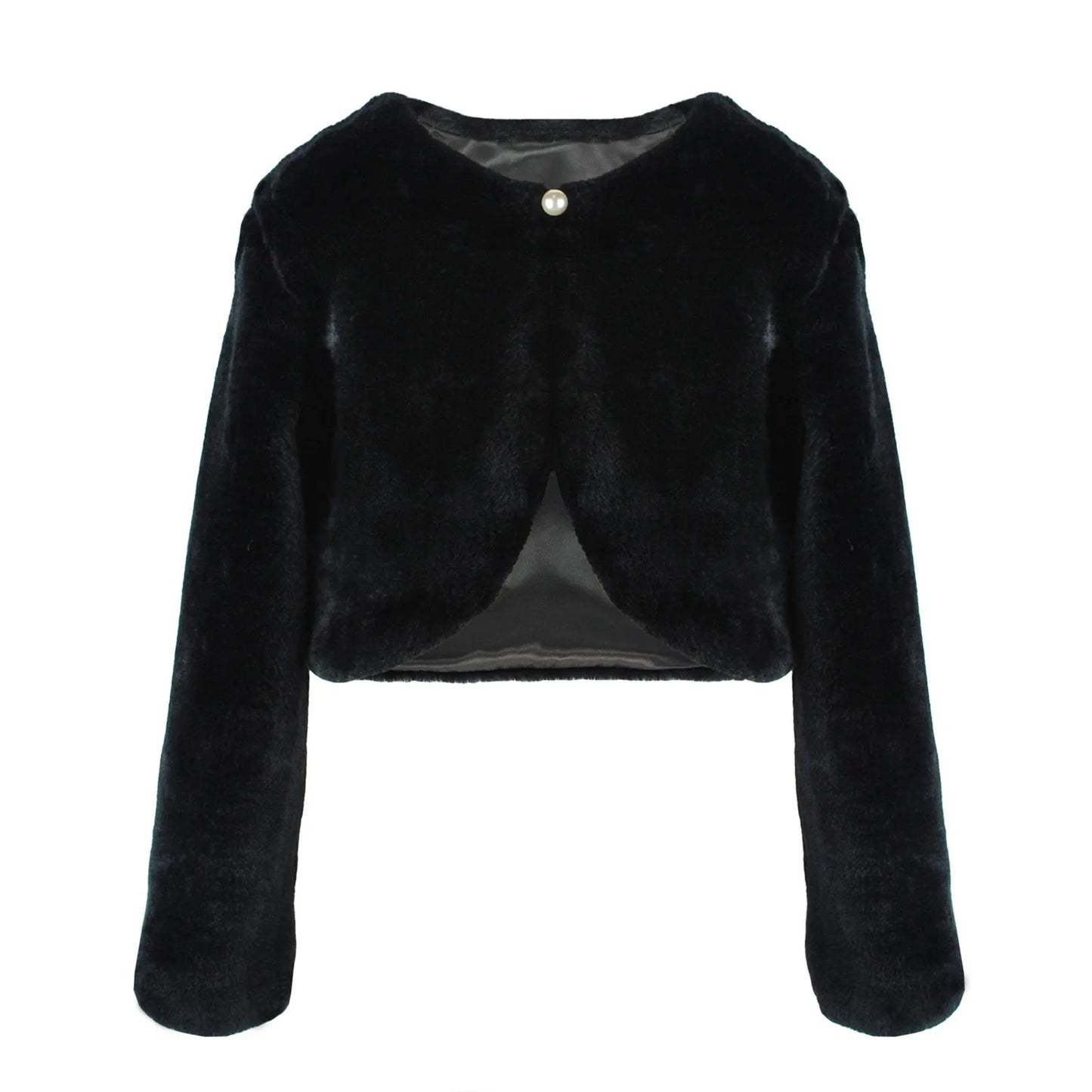 Size 1-12 Dressy Cardigan Fleece Fuzzy Bolero