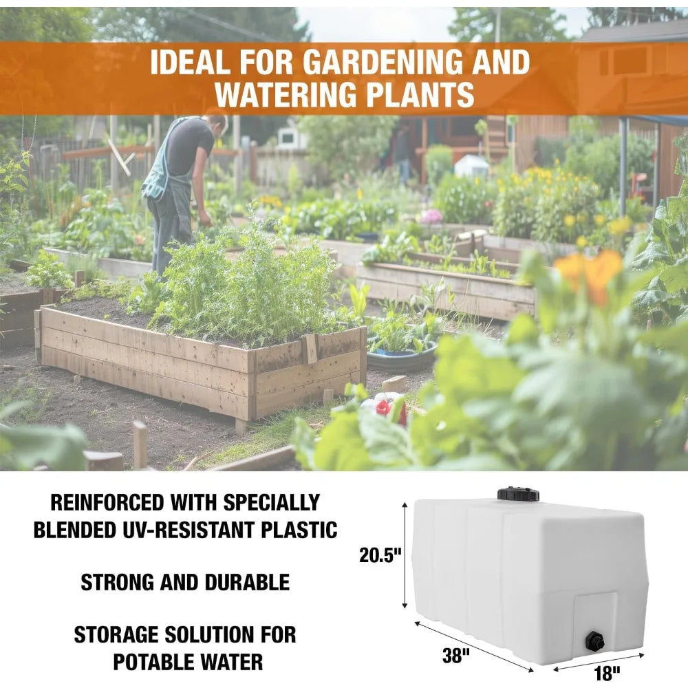 Horizontal Square Reservoir Water Tank,50 gallon