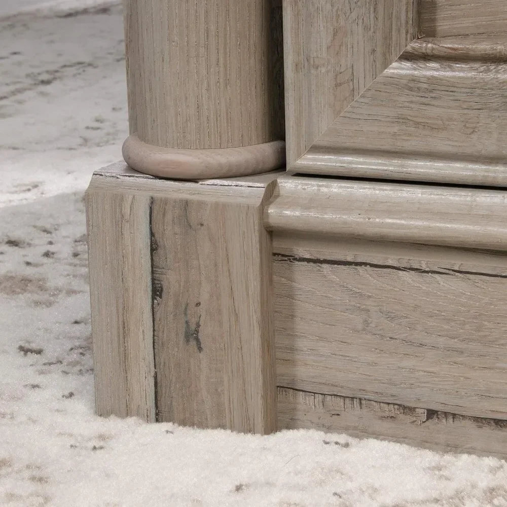 Executive Desk, L: 65.12" x W: 29.53" x H: 29.61", Split Oak finish