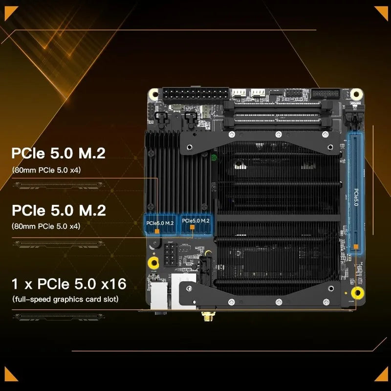 Motherboard BD795i SE, AMD Ryzen 9 7945HX, 16 C/32 T,PCIe 5.0 x16 Slot, Dual PCIe4.0 M.2 Mini ITX NAS Motherboard