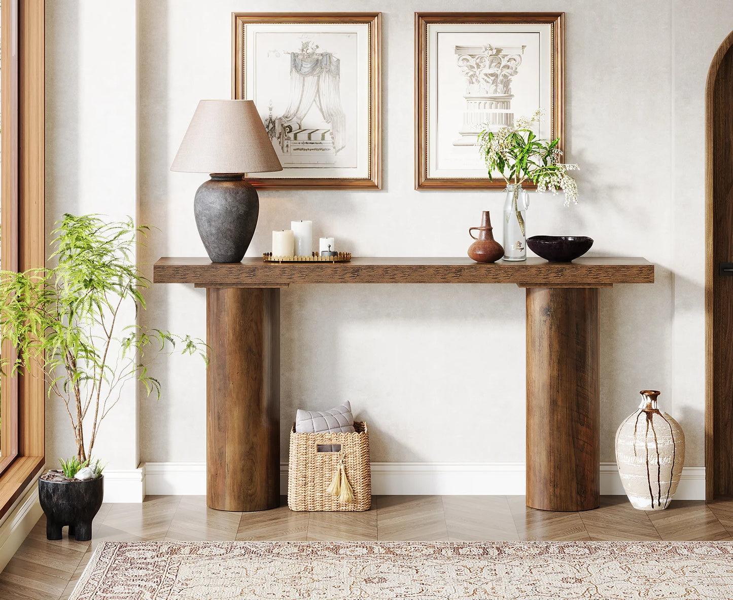 63" Farmhouse Narrow Table