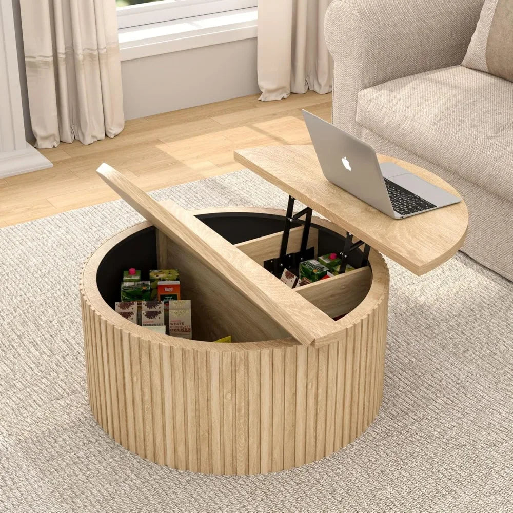 34.6'' Farmhouse Lift Top Coffee Table with Storage