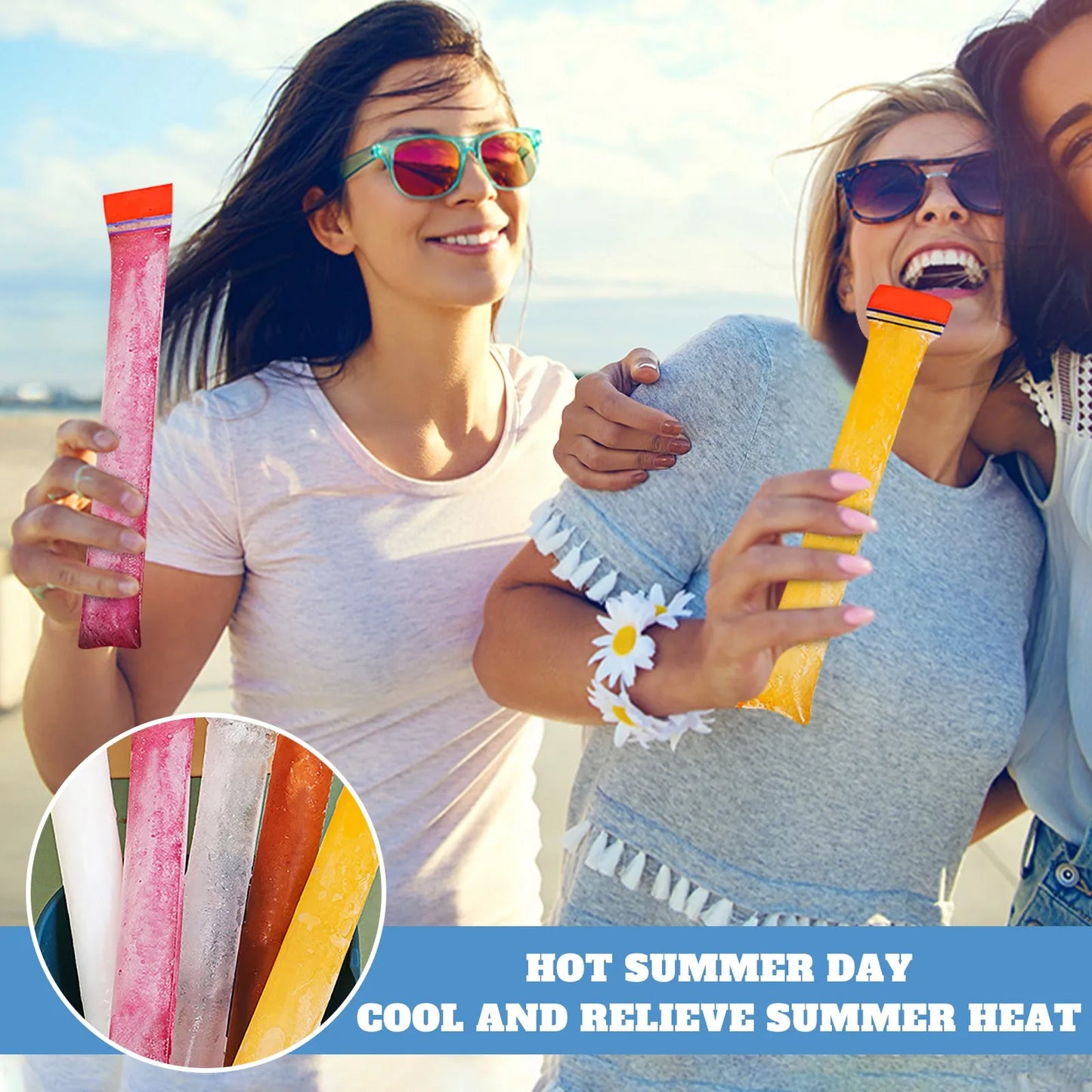 20 Disposable Popsicle Mold Bags For Diy Popsicles