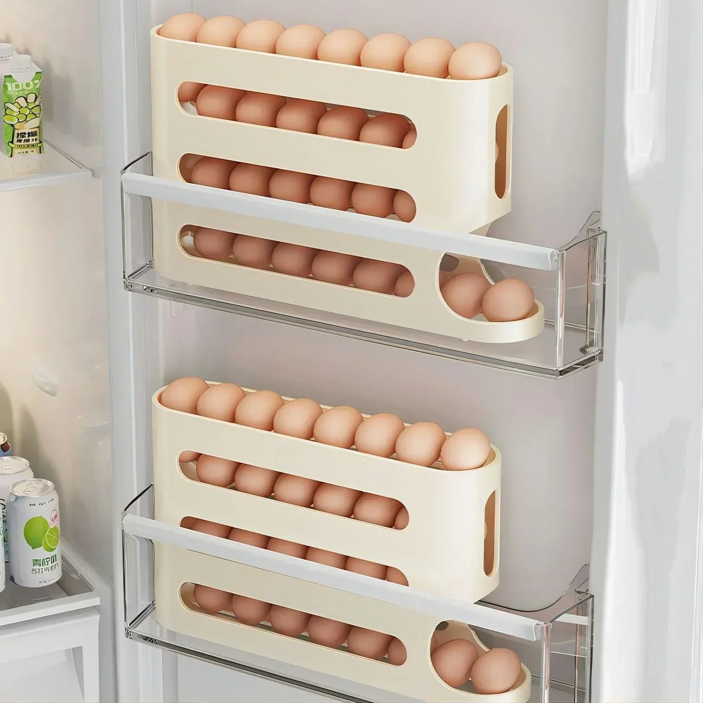 4-layer Slide Egg Storage Box Ladder Style