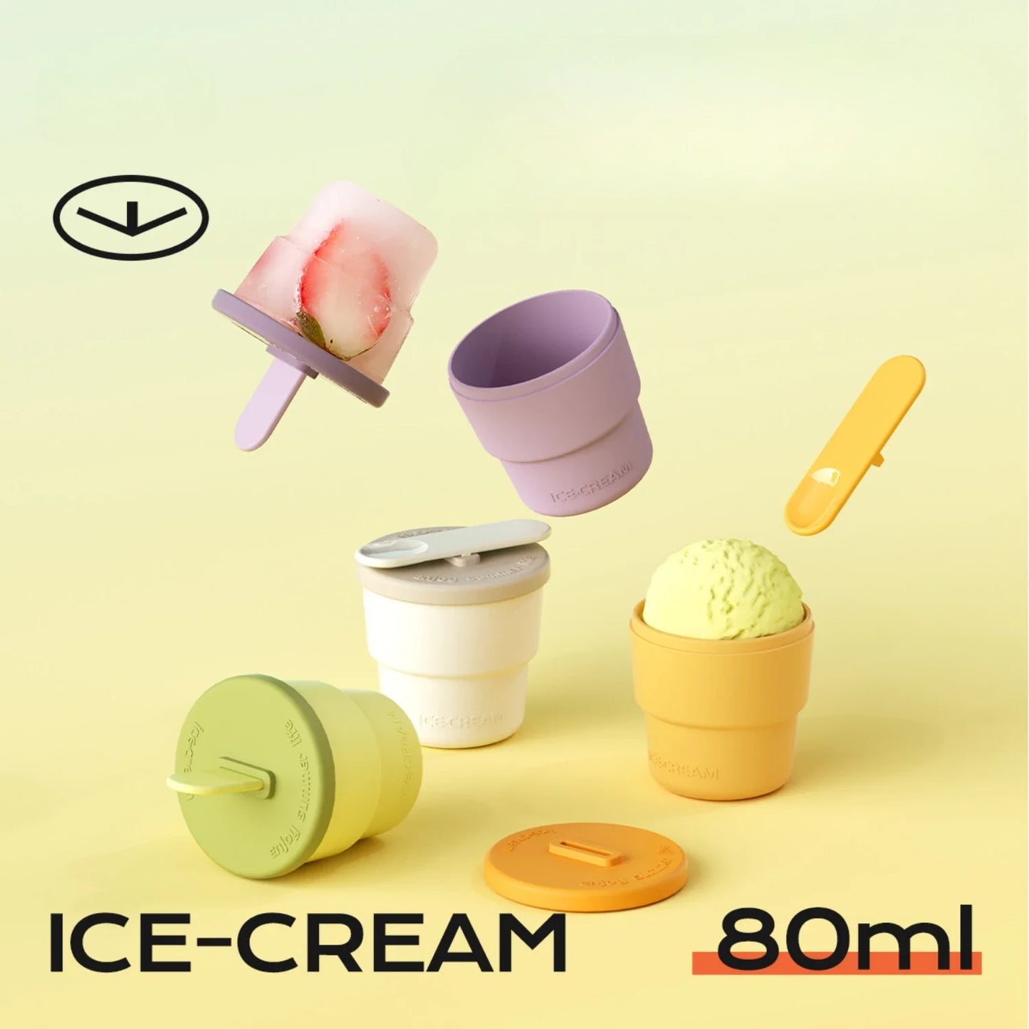 Silicone Ice Molds - 1pc Lead-Free Homemade Ice Cream, Popsicle, and Treat Maker Mold for DIY Desserts