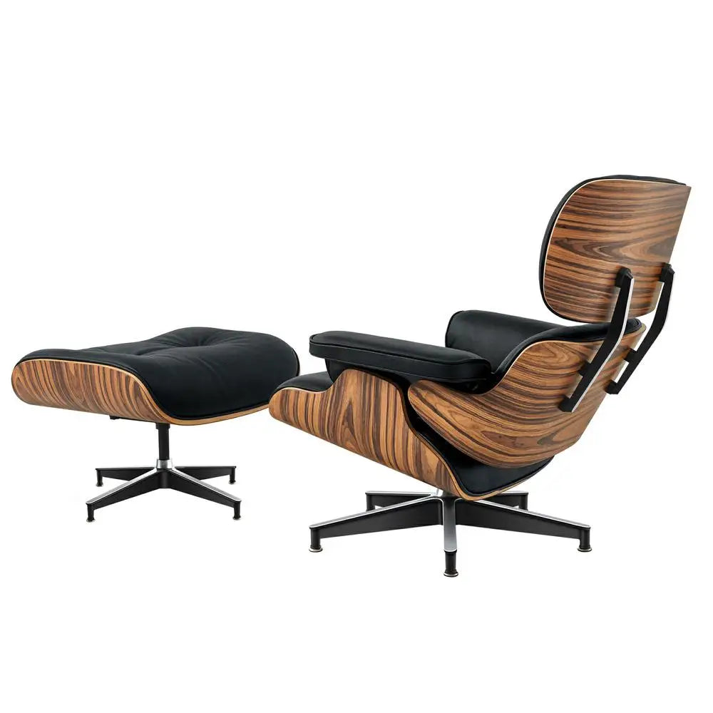 Leather Lounge Chair with ottoman