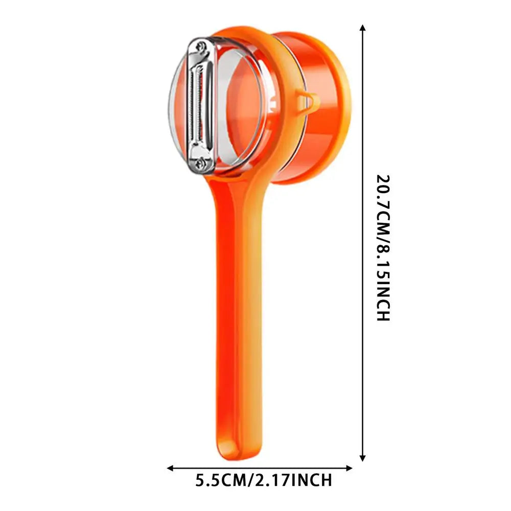 Fruit Peeler With Container Double-Sided Stainless Steel Cutter