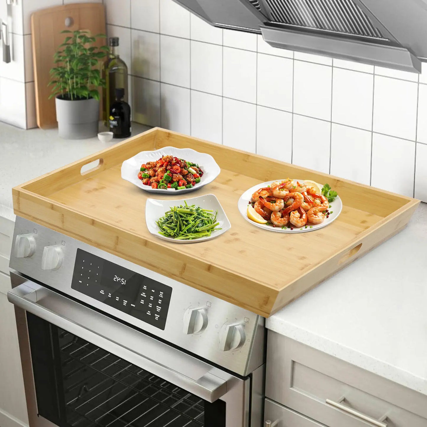 Stovetop Cover Oversized Kitchen Serving Tray