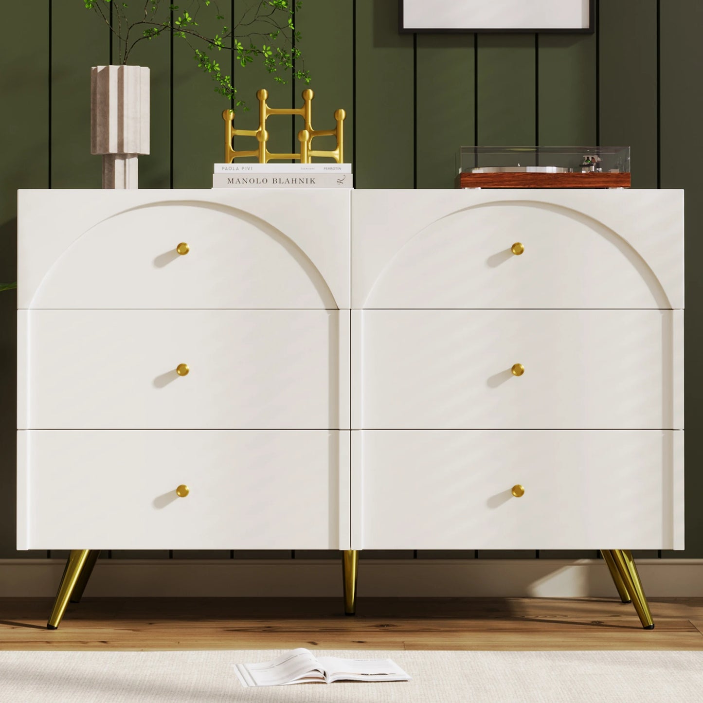 metal foot 2, 4, or 6 drawer cabinet