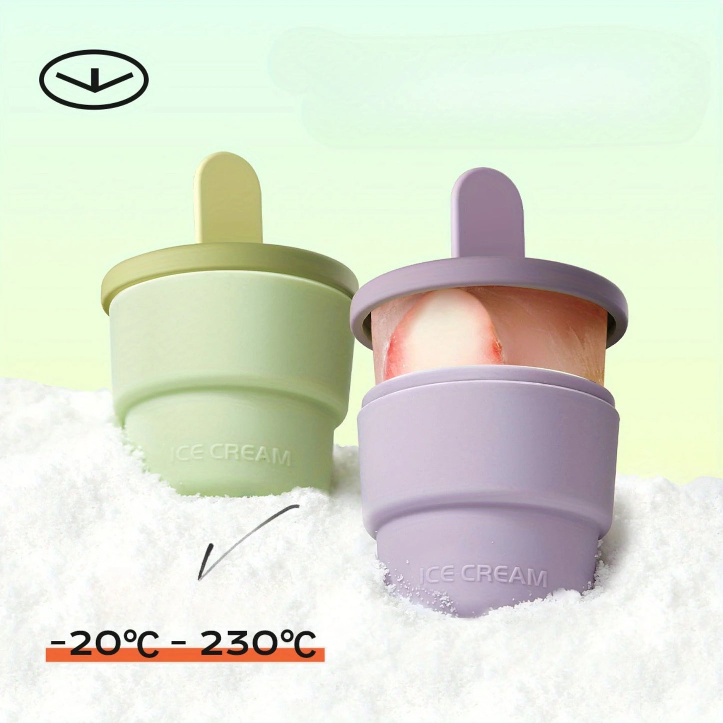 Silicone Ice Molds - 1pc Lead-Free Homemade Ice Cream, Popsicle, and Treat Maker Mold for DIY Desserts