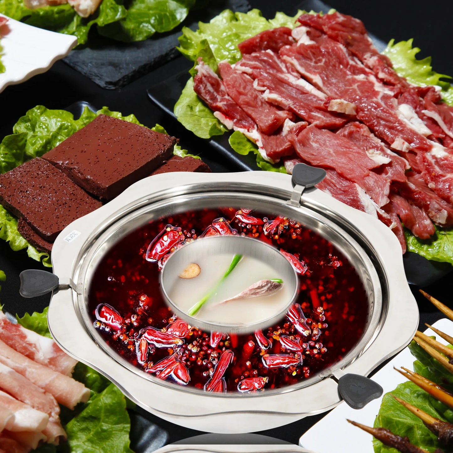 Stainless Steel 1.5mm Thick Double Ear Soup Cooker