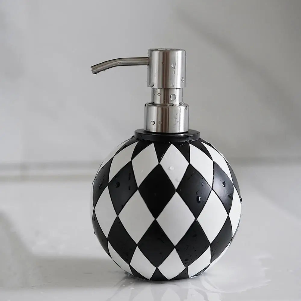Bathroom Soap Dispenser Modern Chessboard Style