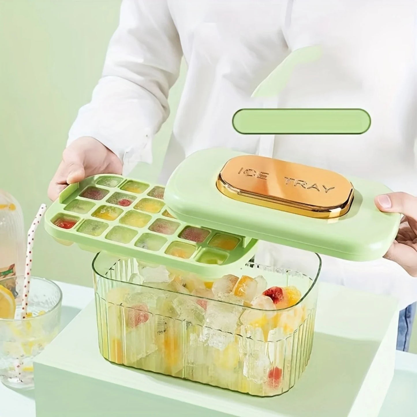 Pressed Ice Cube Mold Set Food Grade Silicone