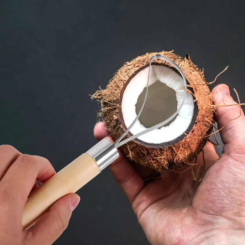 Stainless Steel Coconut Meat Meat Remover Tool Scraper