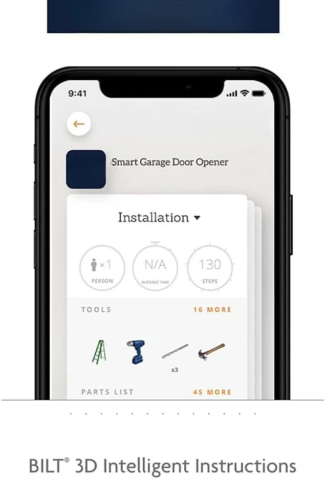 B2401 Smart Quiet Belt Drive Garage Door Opener, Gray