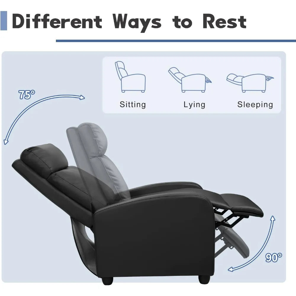 Leather Reclining Chair with Massage