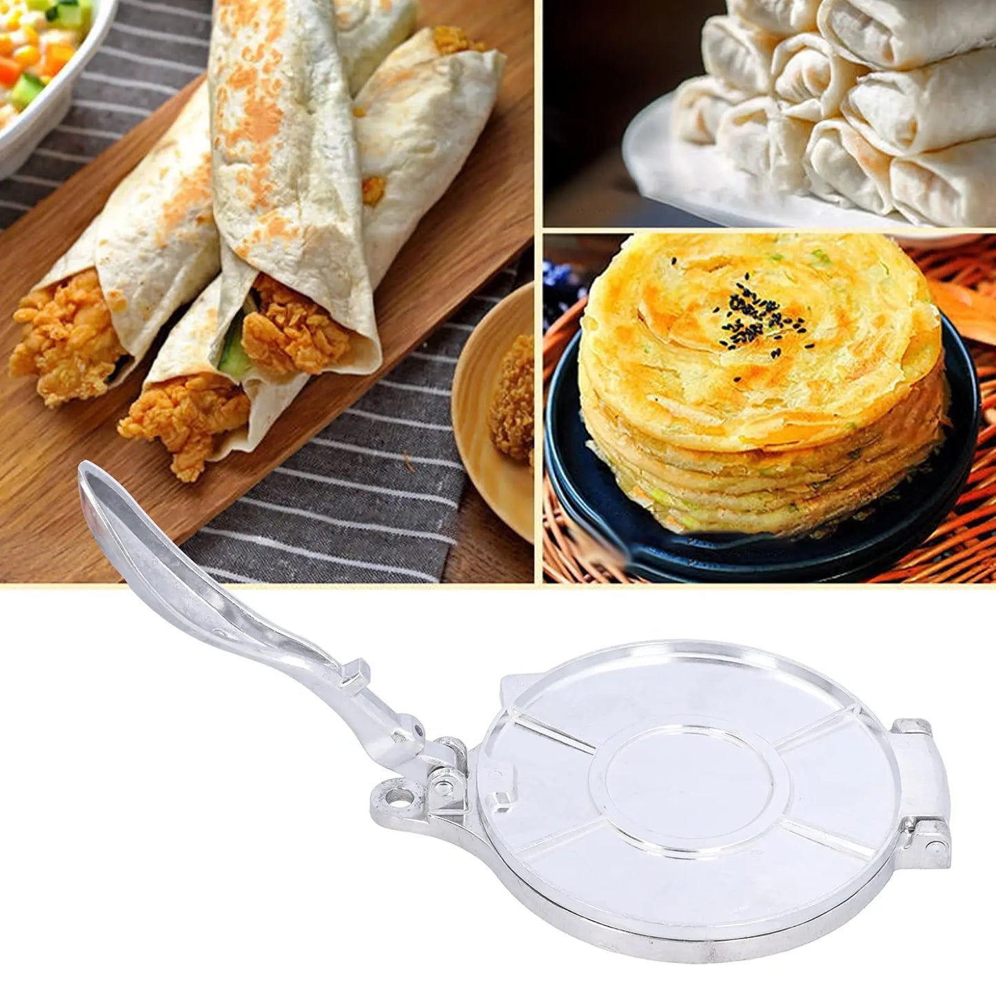 Metal Dies Steel Flour Tortilla Press Dumpling Dough Tortillas 6.5 inch