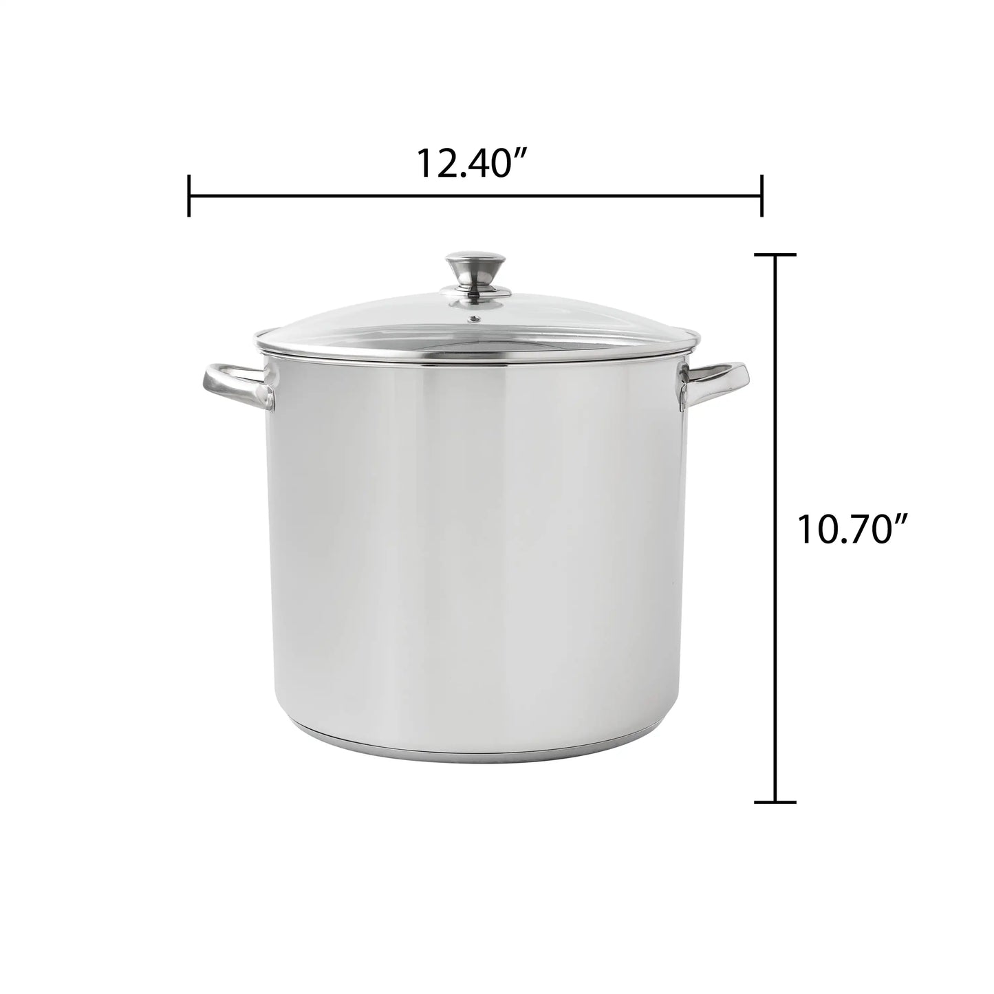 Stainless Steel 20-Quart Stock Pot with Glass Lid