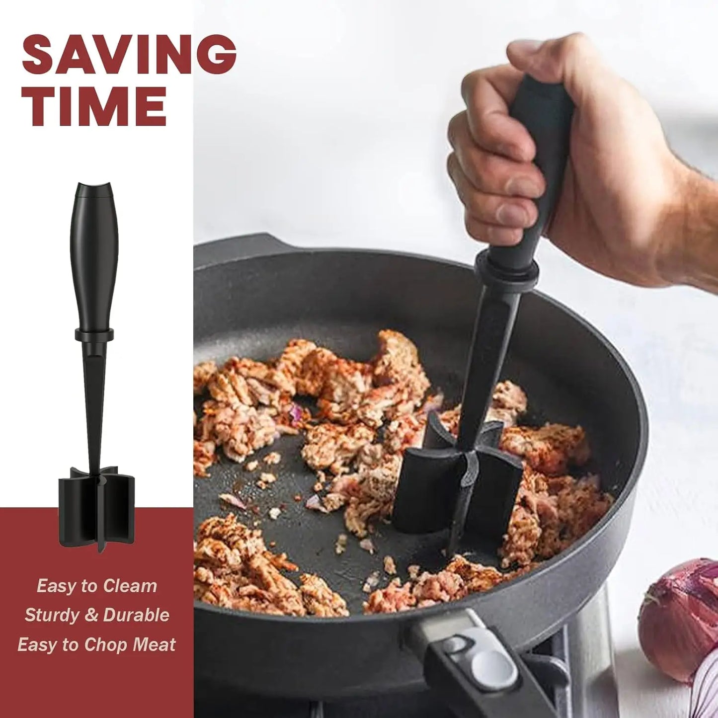 Burger Grinder Nylon Potato Mix Tool-Black