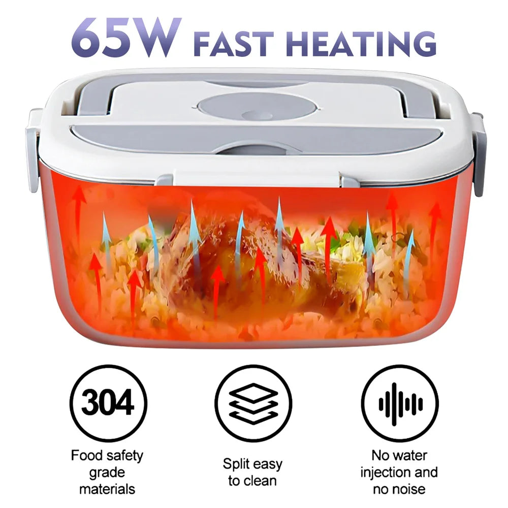 65W 1.5L Electric Lunch Box Food Warmer for Car Or Home \