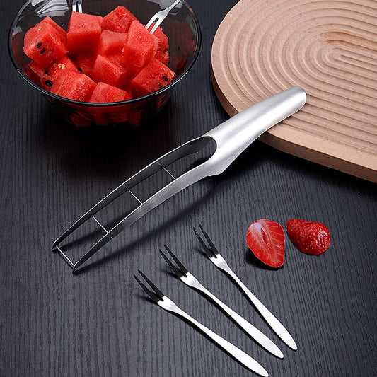 Stainless Steel Watermelon Cutter Summer Watermelon Slicer Without Dirty Hands Multi Functional Slicer For Melon Kitchen Tools