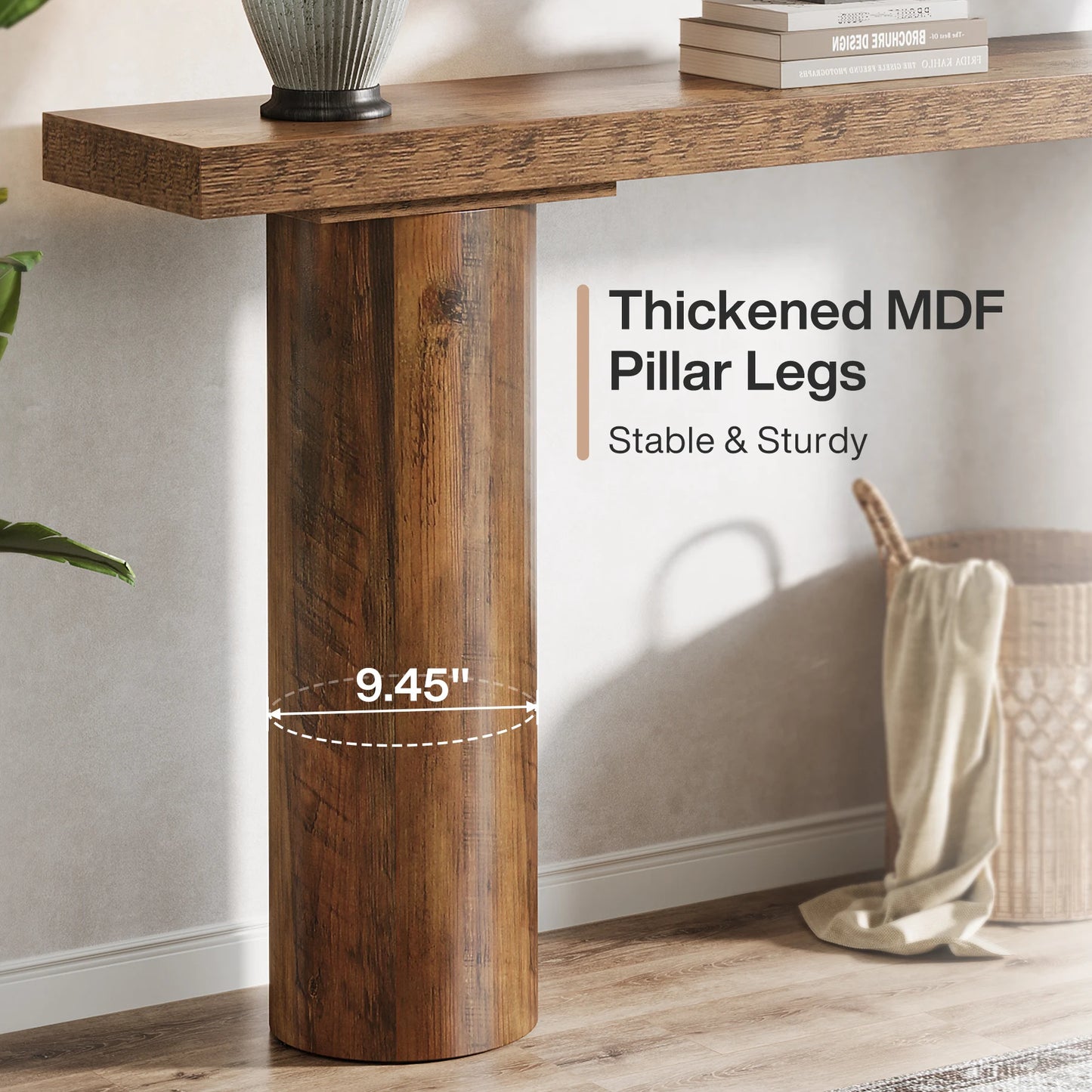 63" Farmhouse Narrow Table