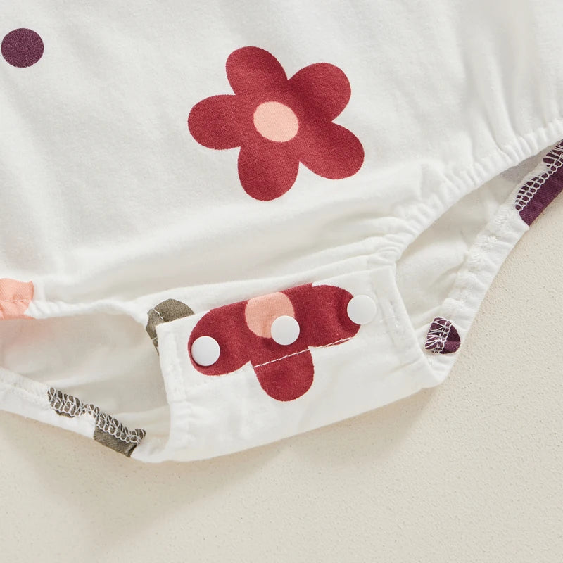 3-18 mo. Baby Girl Floral Jumpsuit w/Headband