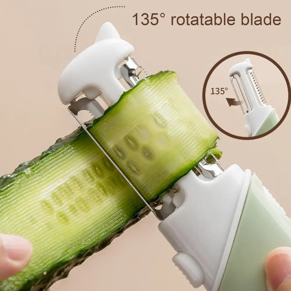 Fruit Peelers Fruit Cutter With Cover Portable Fruit Paring