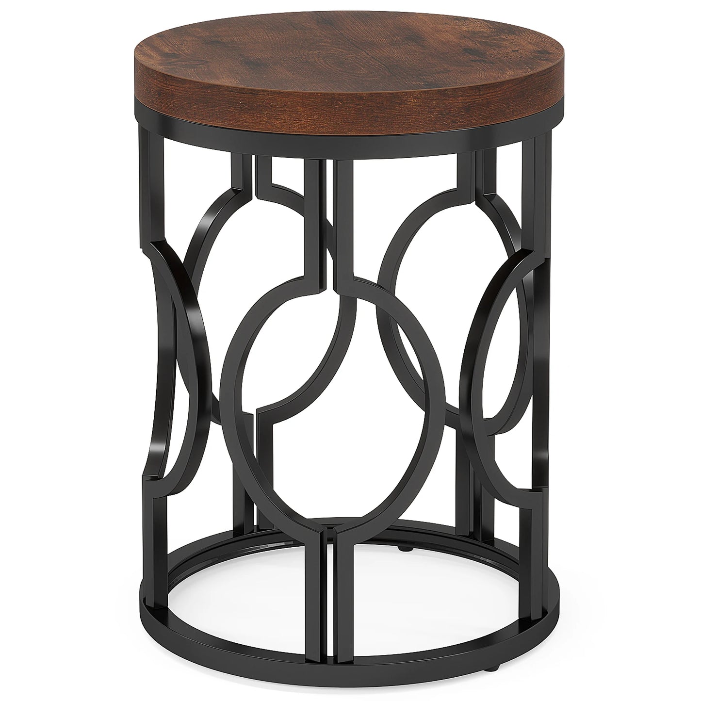 Industrial SideTable with Metal Hollow Frame