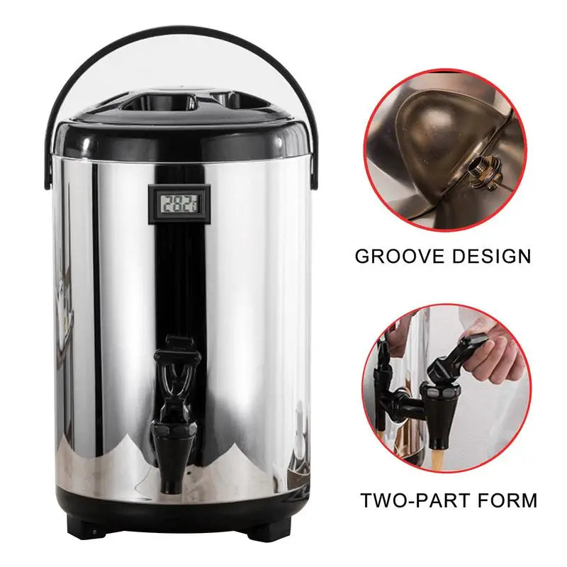 Insulated Beverage Dispenser 12L 10L 8L Stainless Steel Thermal Carafe Pot With Spigot