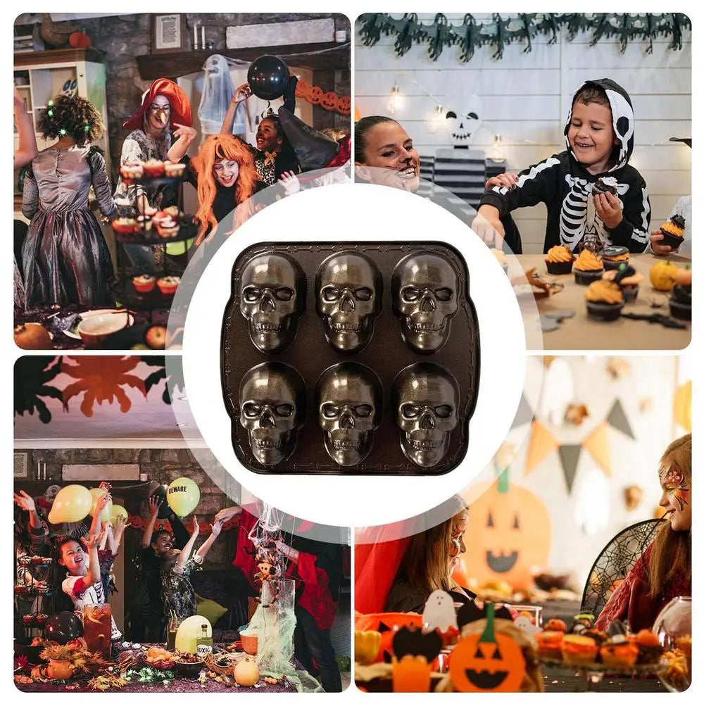 Skull Chocolate Mold Golden Skull Molds For Chocolate 6 Cavities