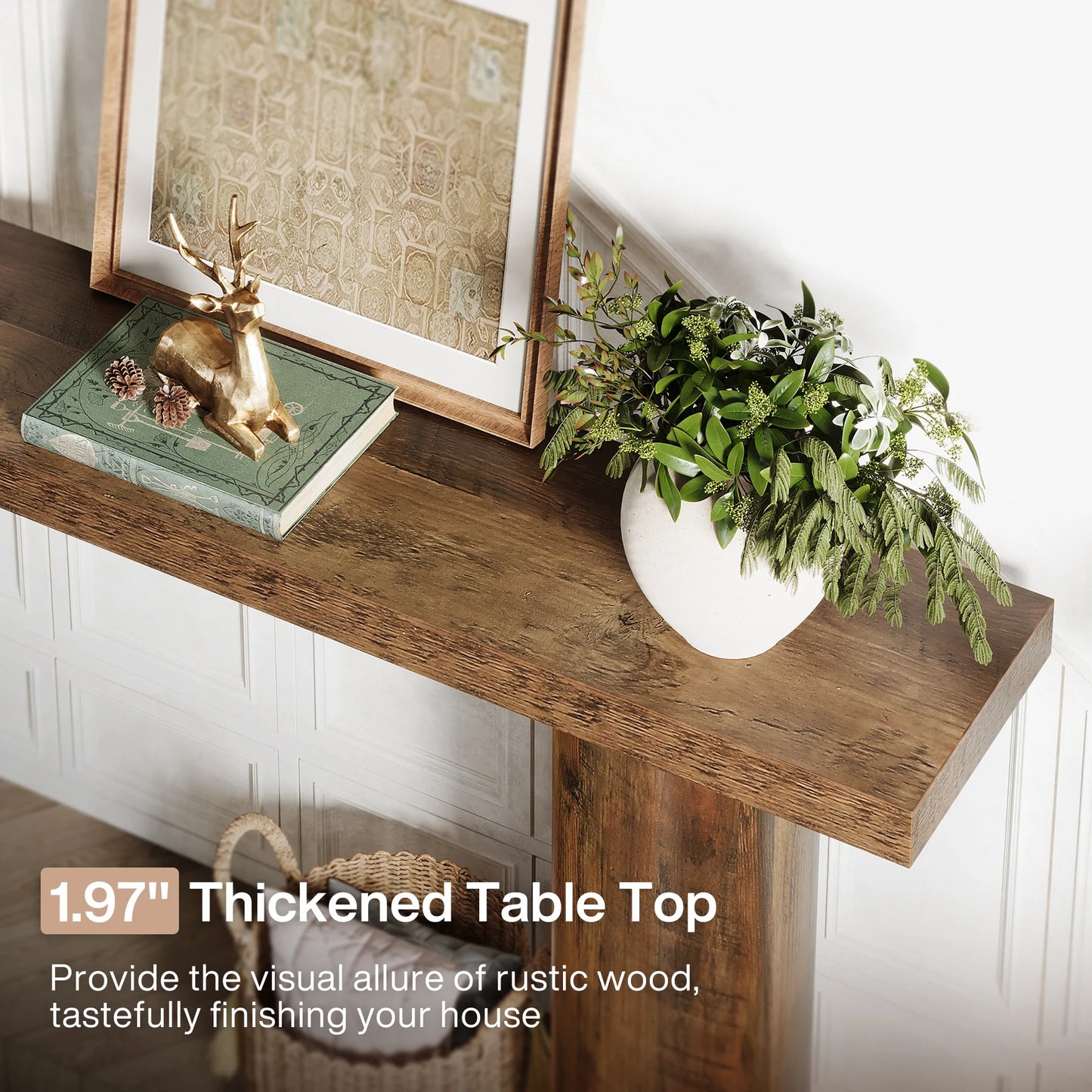 63" Farmhouse Narrow Table