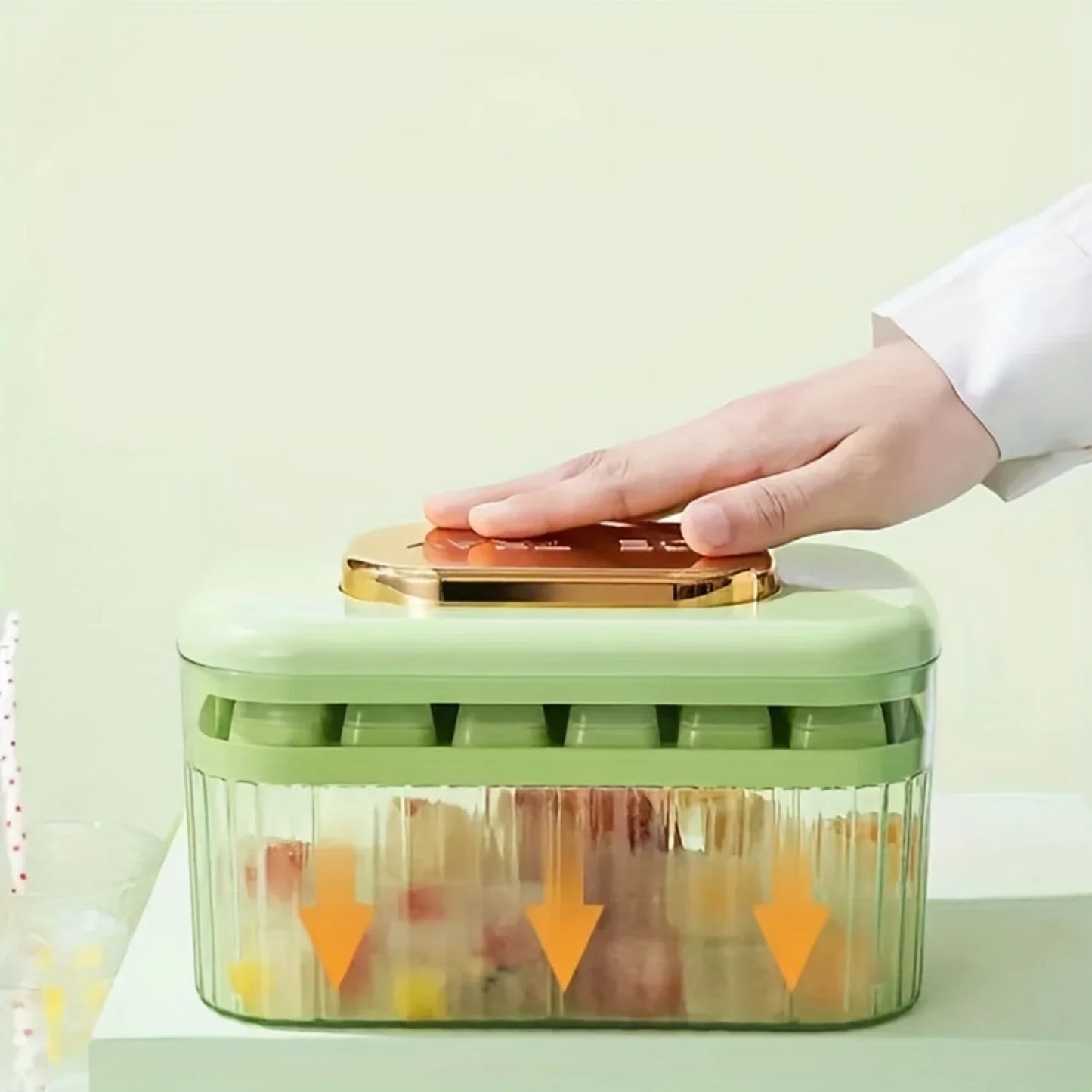Pressed Ice Cube Mold Set Food Grade Silicone