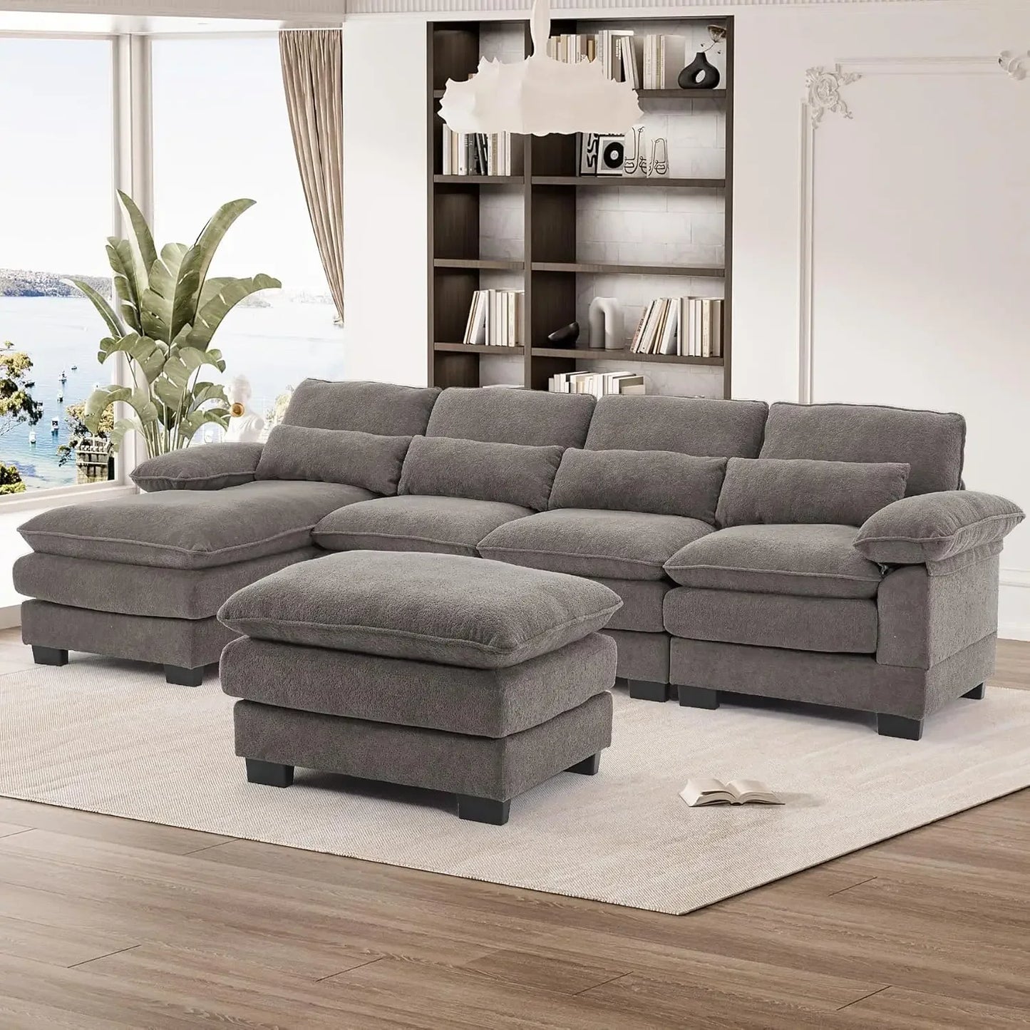114" U Shape Sectional Cloud Couch