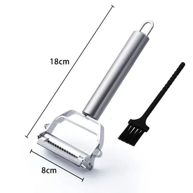 Stainless Steel Multifunction Peeler, Fruit & Vegetable Grater, Julienne Slicer for Potato, Carrot, Cucumber, Kitchen Tool