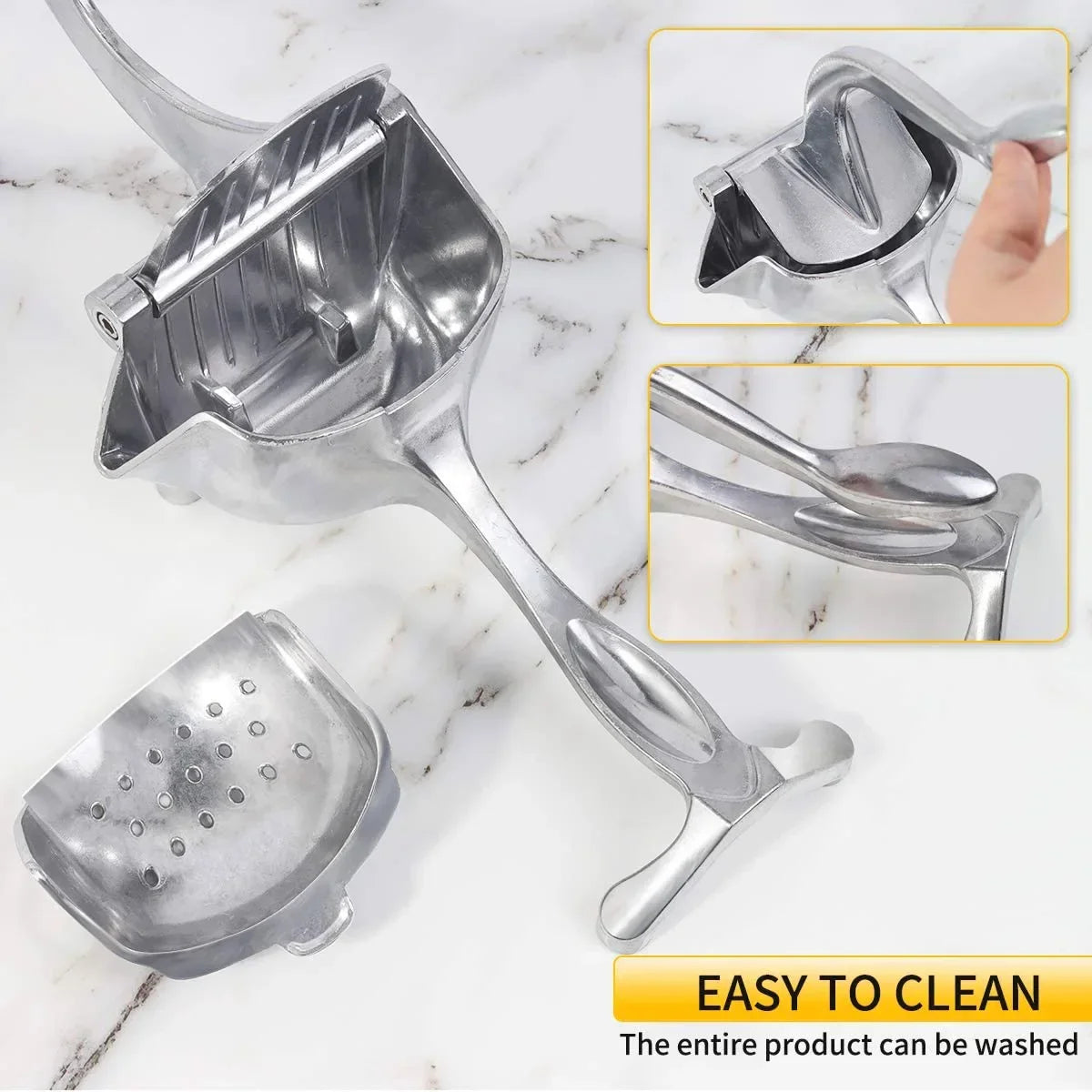 Manual Juice Squeezer Aluminum Alloy Hand Pressure