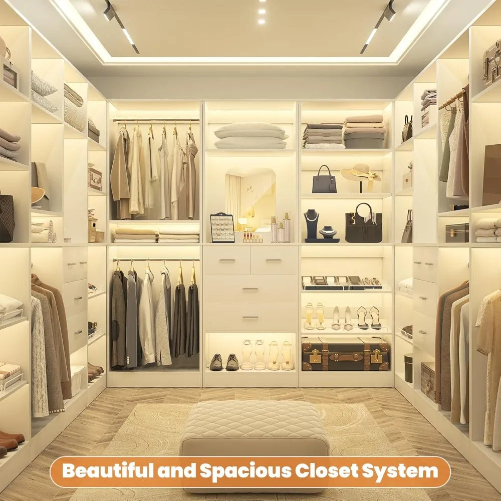 25” Closet Organizer System, Freestanding Shoe Storage Shelves, Heavy Duty Walk in Closet Tower