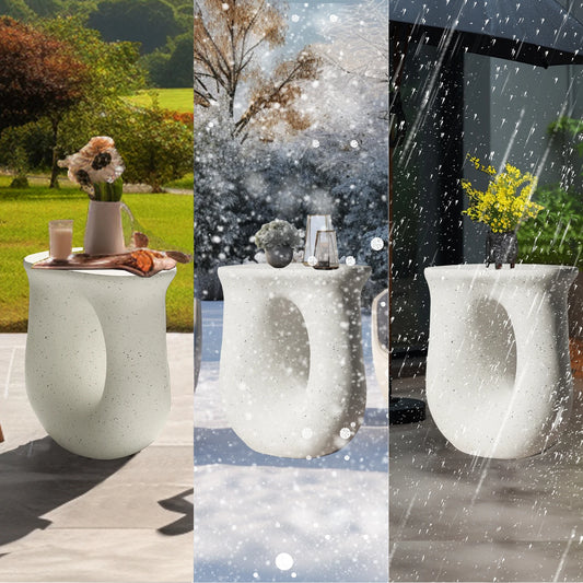 17.7" Pedestal Table Stand Cabin Decor