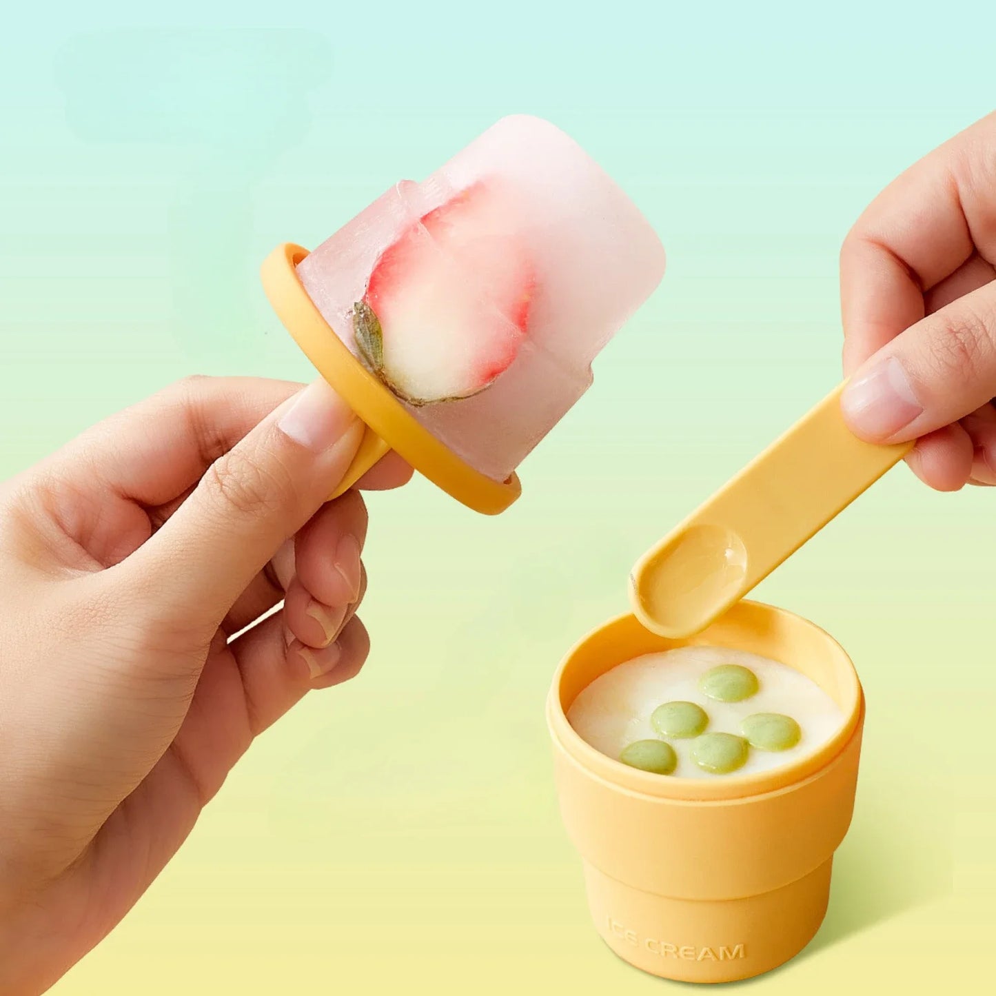 Silicone Ice Molds - 1pc Lead-Free Homemade Ice Cream, Popsicle, and Treat Maker Mold for DIY Desserts