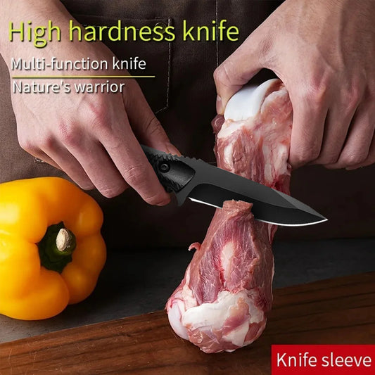 Black Fixed Blade Knife with Sheath-The Ultimate Portable Pocket Knife