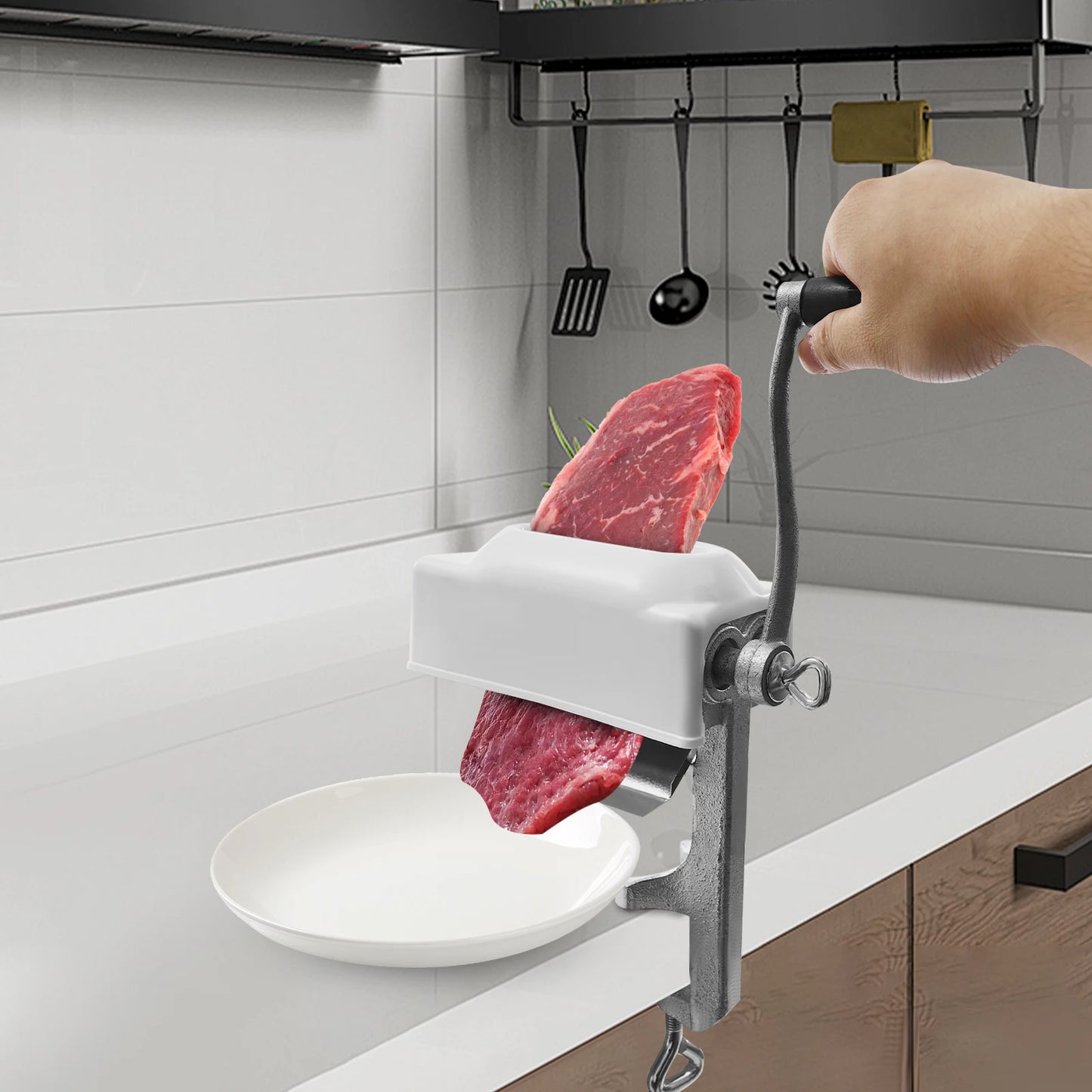 Commercial & Home Desktop Meat Pounder with Cover for Beef/Pork/Chicken