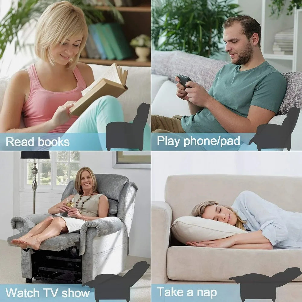 Leather Reclining Chair with Massage
