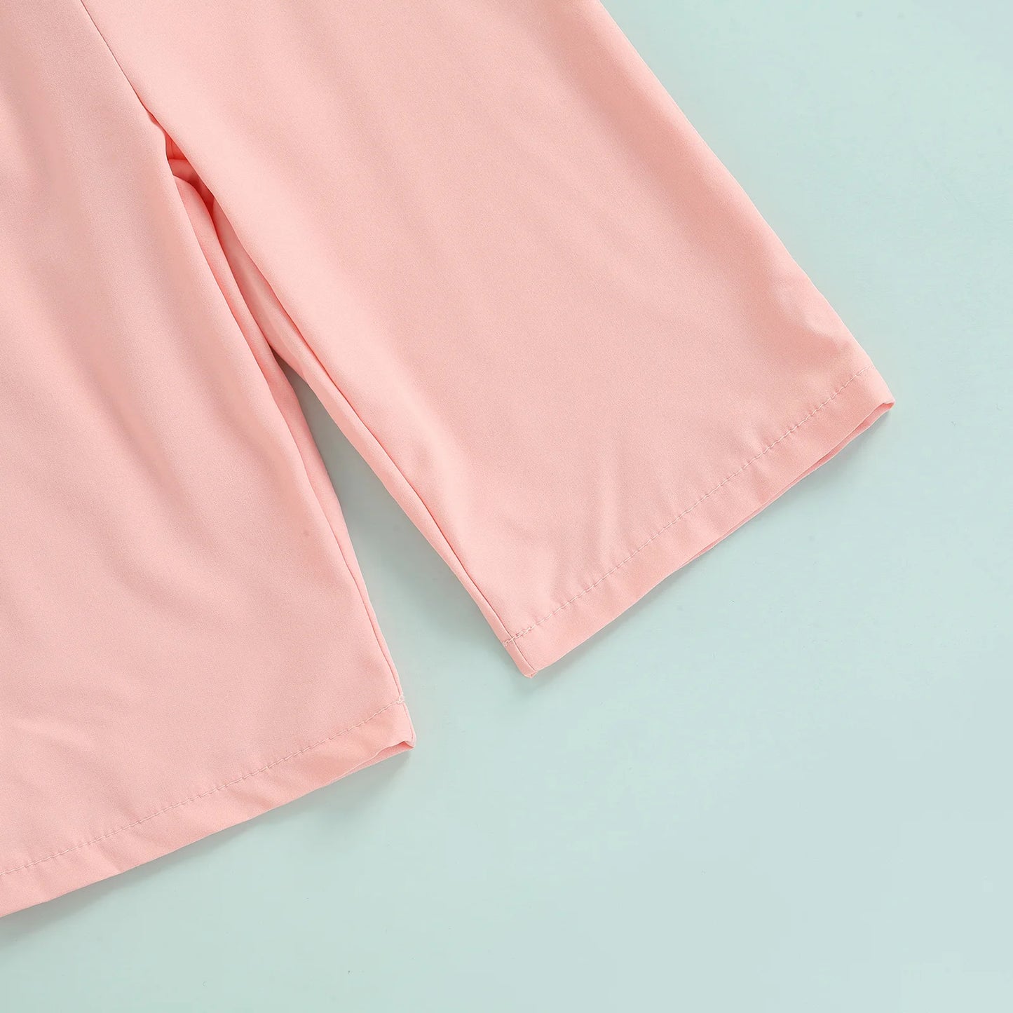 1-6Years Toddler Baby Girl Summer Romper, Solid Pink ,O-Neck Jumpsuit