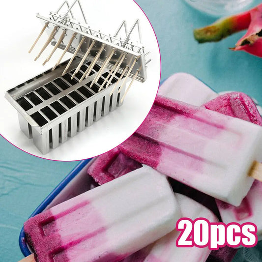 Stainless Steel Ice Pop Mold, Makes 10/20/30 Pops