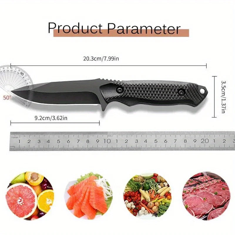 Black Fixed Blade Knife with Sheath-The Ultimate Portable Pocket Knife